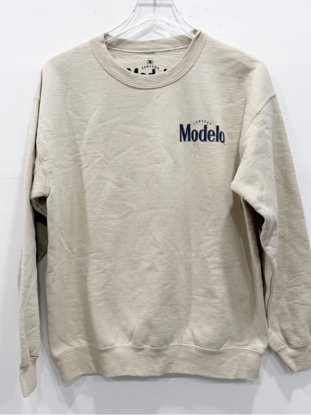 Cerveza Modelo Cotton Blend Sweatshirt Beige Medium